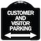 Signmission Customer and Visitor Parking Bidirectional Arrow Heavy-Gauge Aluminum Sign, 18" x 18", BW-1818-24217 A-DES-BW-1818-24217 - alternate 1
